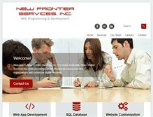 Tablet Screenshot of newfrontierservices.com